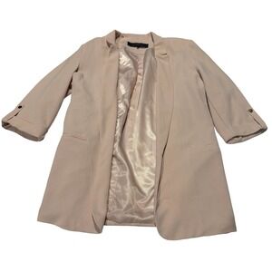 Stoosh Extraordinary Womens Pink Open Front 3/4 Sleeve Blazer Jacket M
